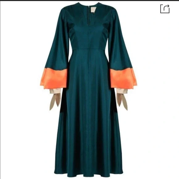 green emerald velvet dress Designer Dress in Green | Deena | Roksanda | Ready to Wear